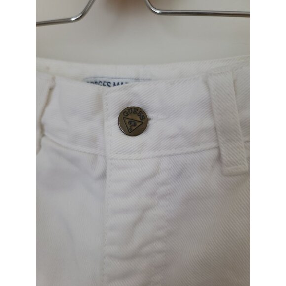 Vintage Guess Georges Marciano White High Waist Jeans Denim Tapered Leg Sz 28 - Picture 4 of 8